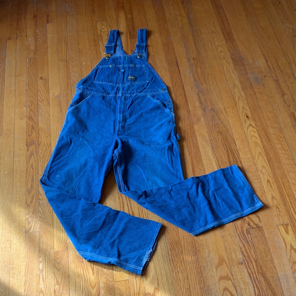 VINTAGE OshKosh B'gosh Made in USA Classic OVERALL Blue Denim 36x34